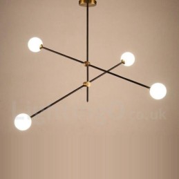 Modern Contemporary 4 Light 2 Tier Chandelier Light