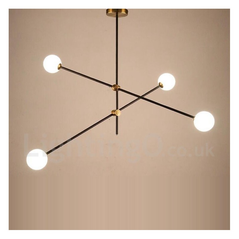 Modern Contemporary 4 Light 2 Tier Chandelier Light
