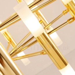 40 Light Golden 2 Tier Modern Contemporary Chandelier Light Lamp