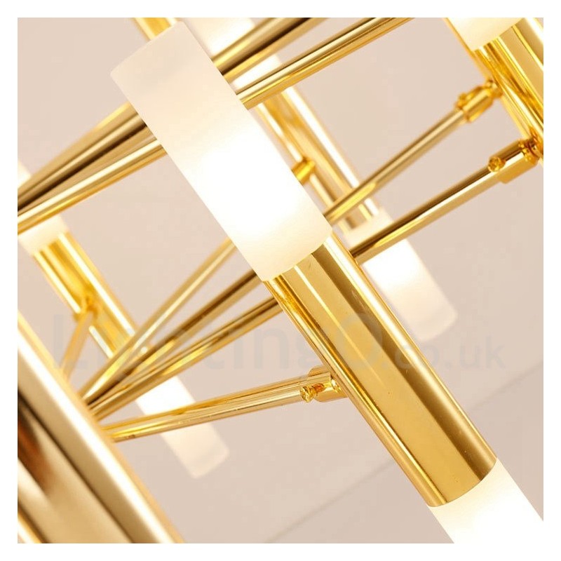 40 Light Golden 2 Tier Modern Contemporary Chandelier Light Lamp