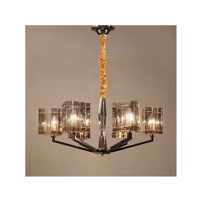6 Light Modern Contemporary Single Tier Chandelier Light