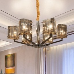 6 Light Modern Contemporary Single Tier Chandelier Light