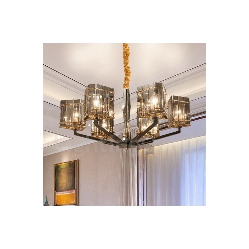 6 Light Modern Contemporary Single Tier Chandelier Light