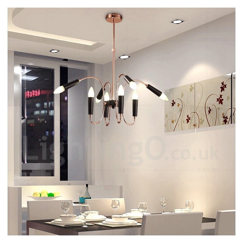2 Tier 8 Light Modern Contemporary Chandelier Light