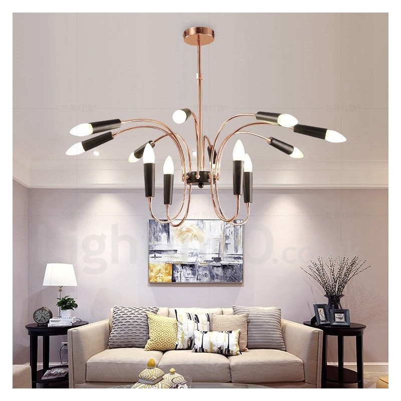 2 Tier 12 Light Modern Contemporary Chandelier Light