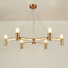 6 Light Single Tier Modern Contemporary Chandelier Lamp Light