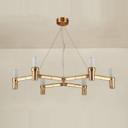 6 Light Single Tier Modern Contemporary Chandelier Lamp Light