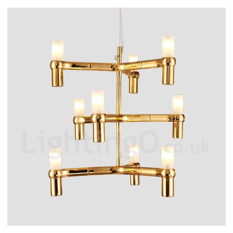 9 Light 3 Tier Modern Contemporary Chandelier Lamp Light