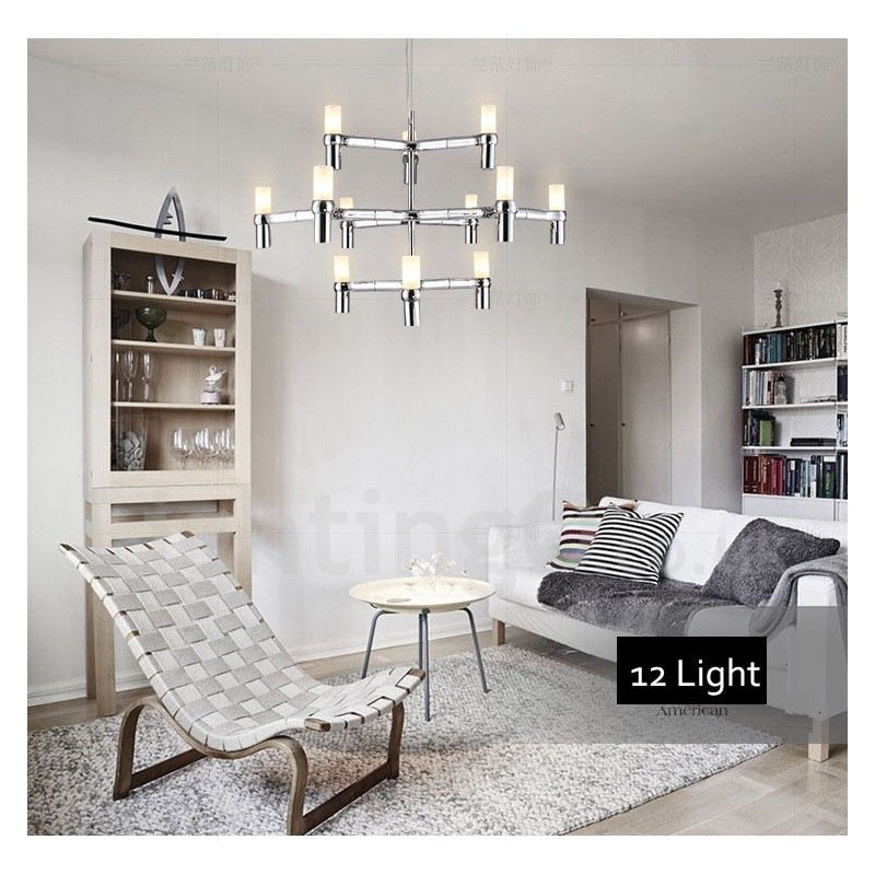 12 Light 3 Tier Modern Contemporary Chandelier Lamp Light