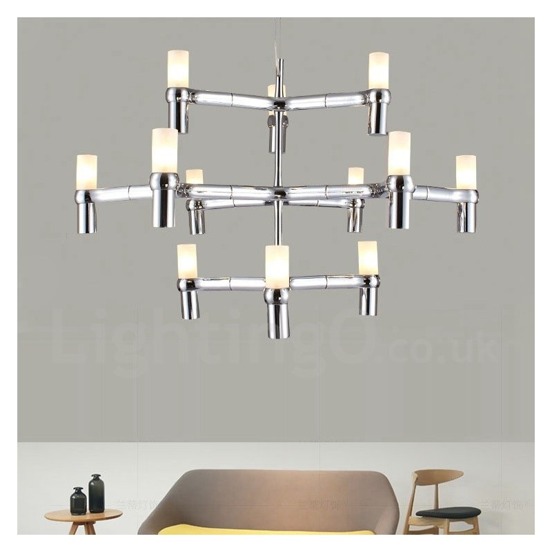 12 Light 3 Tier Modern Contemporary Chandelier Lamp Light
