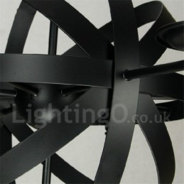 Retro Vintage Metal 6 Light Single Tier Chandelier Light