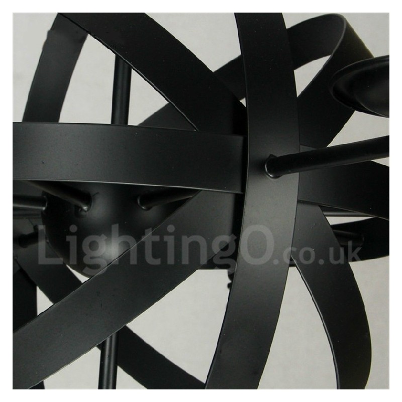 Retro Vintage Metal 6 Light Single Tier Chandelier Light