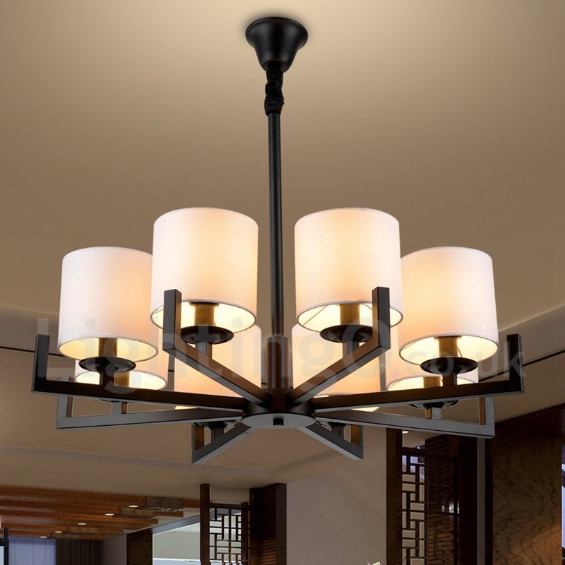 Modern Contemporary 8 Light Single Tier Chandelier Lamp Light