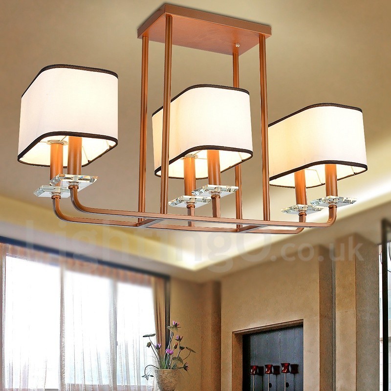 Modern Contemporary 6 Light Single Tier Chandelier Lamp Light