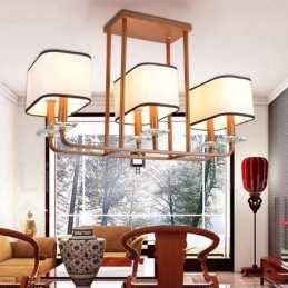 Modern Contemporary 6 Light Single Tier Chandelier Lamp Light