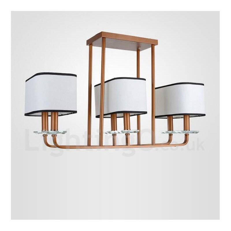 Modern Contemporary 6 Light Single Tier Chandelier Lamp Light