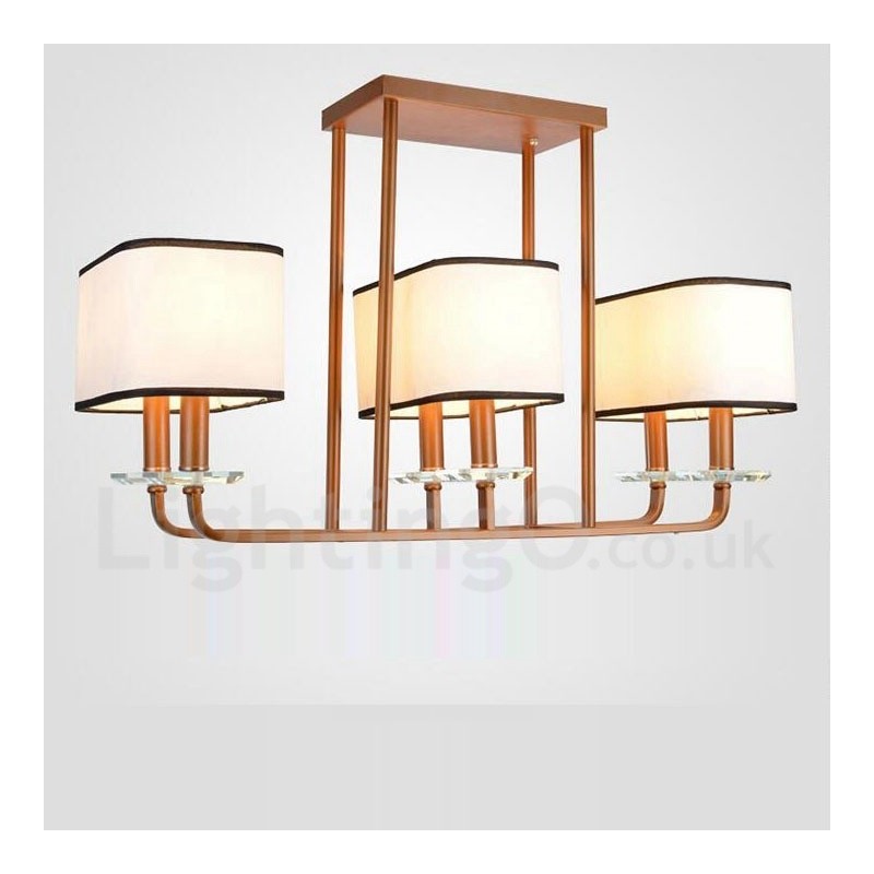 Modern Contemporary 6 Light Single Tier Chandelier Lamp Light