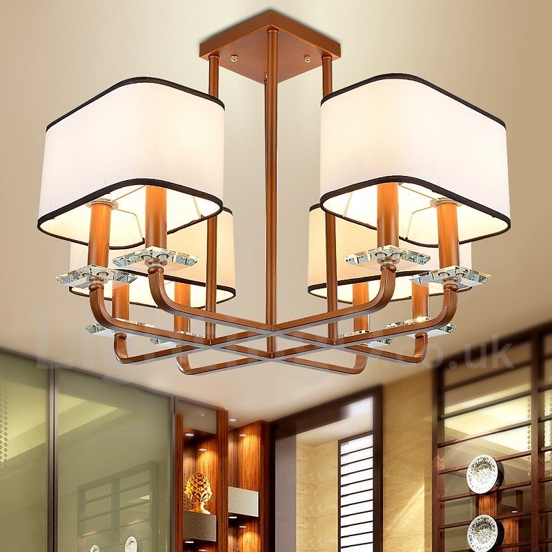 Modern Contemporary 8 Light Single Tier Chandelier Lamp Light