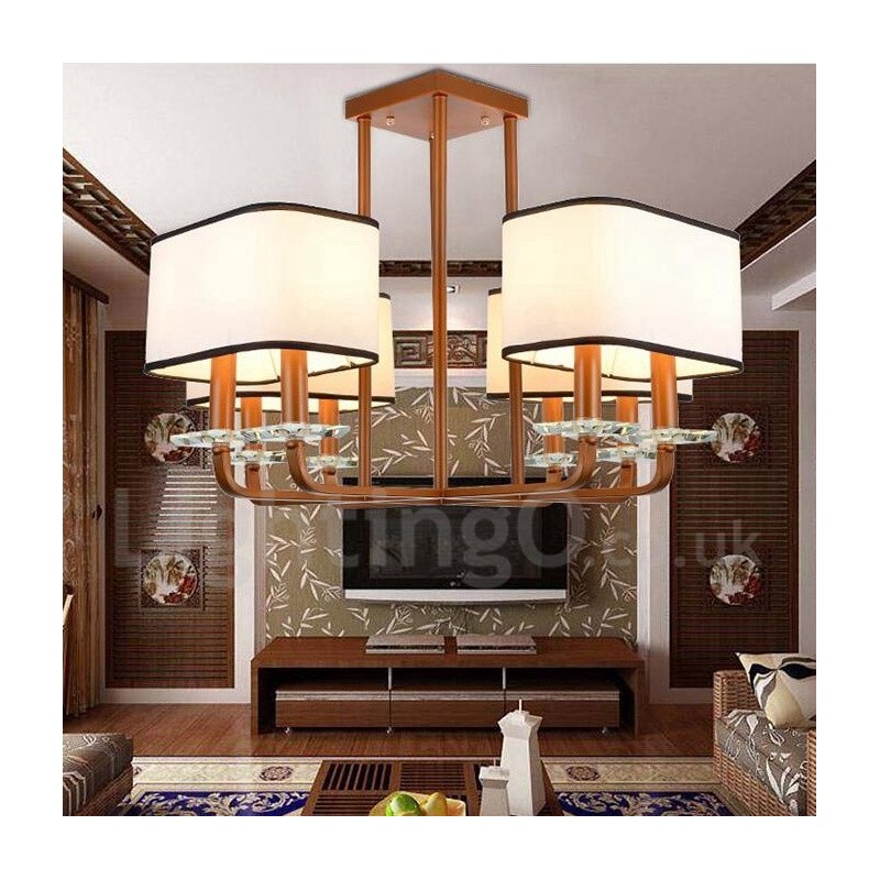 Modern Contemporary 8 Light Single Tier Chandelier Lamp Light