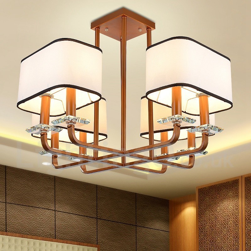Modern Contemporary 8 Light Single Tier Chandelier Lamp Light