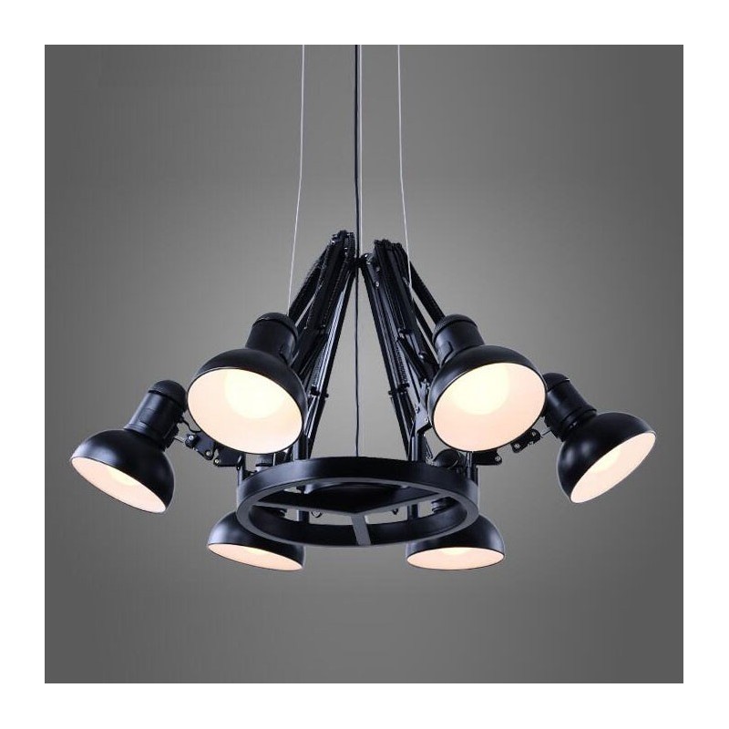 6 Light Modern Contemporary Single Tier Chandelier Lamp Light