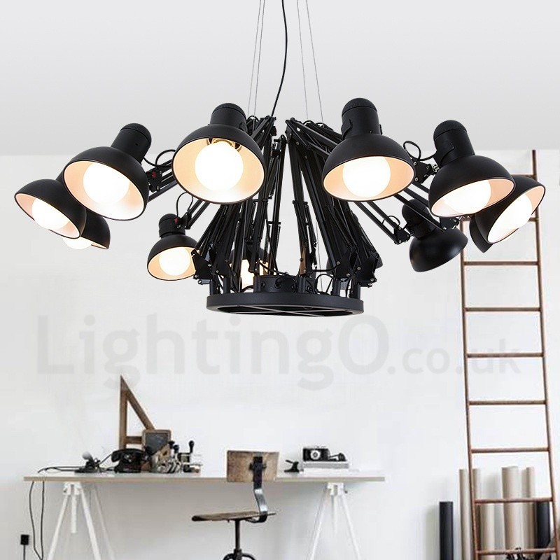 12 Light Modern Contemporary Single Tier Chandelier Lamp Light