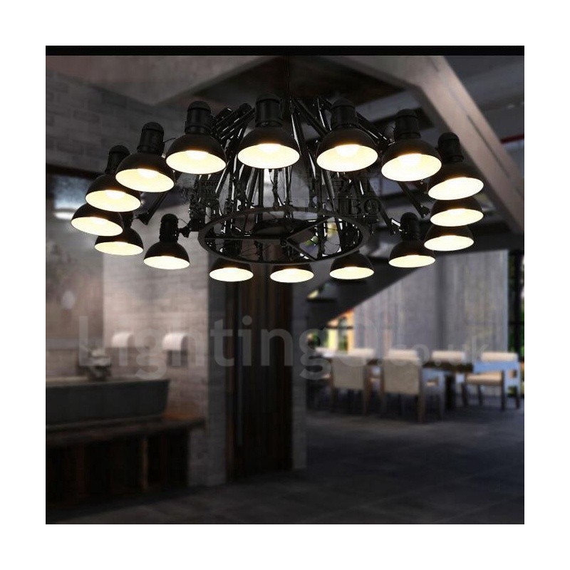 16 Light Modern Contemporary Single Tier Chandelier Lamp Light