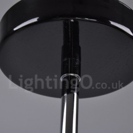 Black Retro Vintage Metal 8 Light Single Tier Chandelier Light