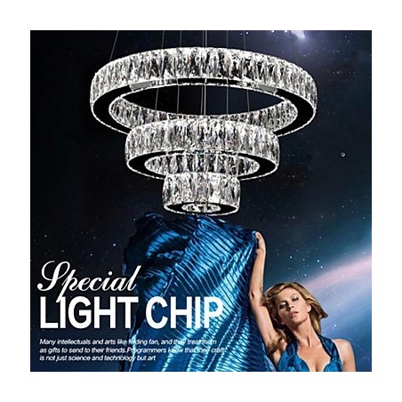 Crystal Chandelier Lights Modern Lighting Three Rings D305070 K9 Large Crystal Ceiling Light Fixtures