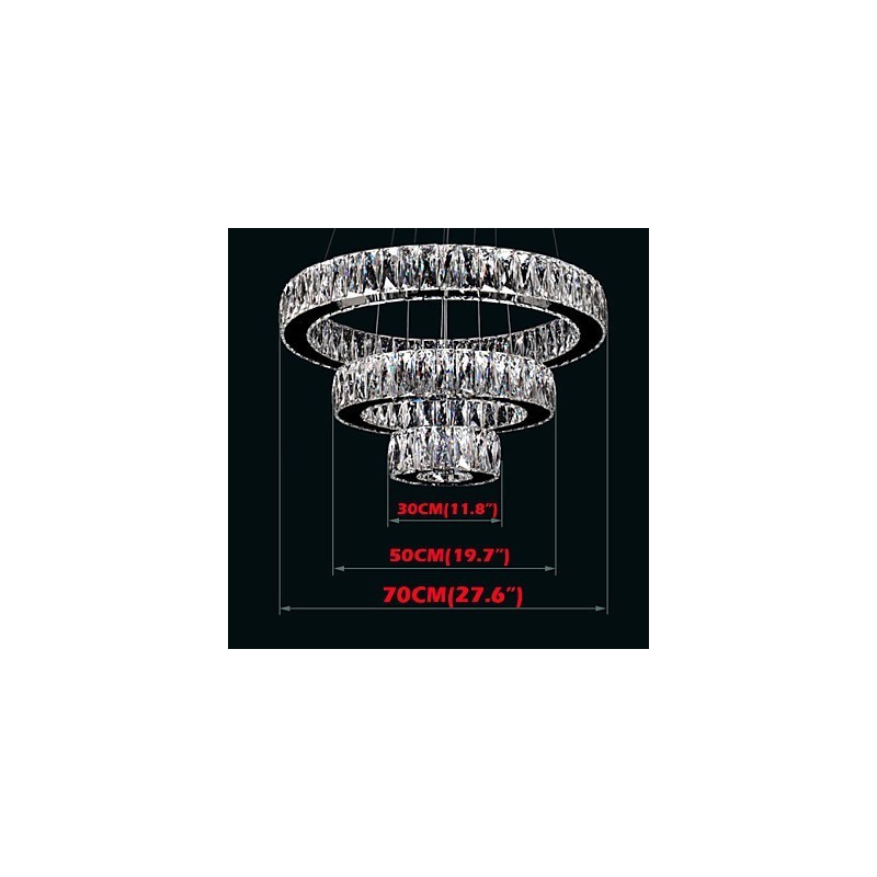 Crystal Chandelier Lights Modern Lighting Three Rings D305070 K9 Large Crystal Ceiling Light Fixtures
