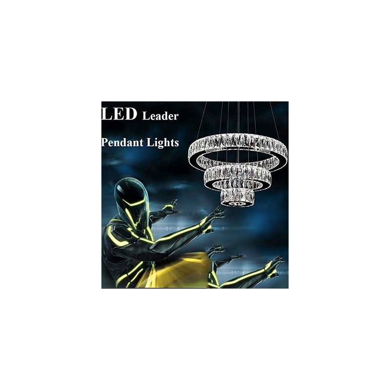 Crystal Chandelier Lights Modern Lighting Three Rings D305070 K9 Large Crystal Ceiling Light Fixtures