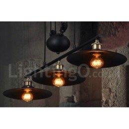 3 Light Country Vintage Metal Pendant Light