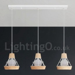 Dining Metal Wooden Pendant Light