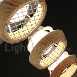 Dining Metal Wooden Pendant Light