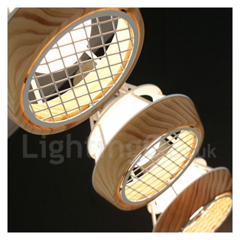 Dining Metal Wooden Pendant Light