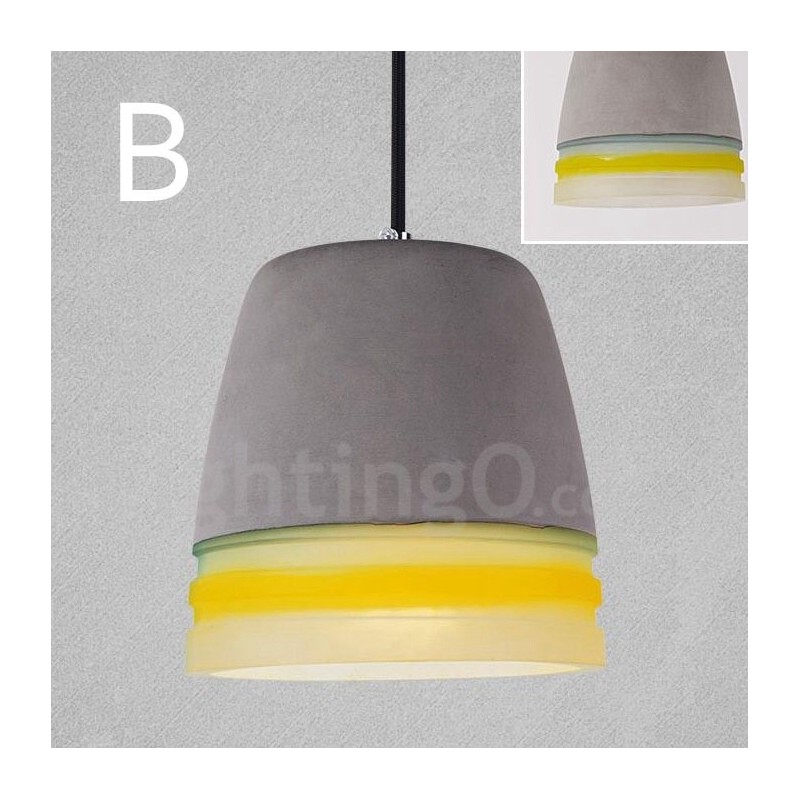 1 Light Vintage Concrte Pendant Light