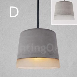 1 Light Vintage Concrte Pendant Light