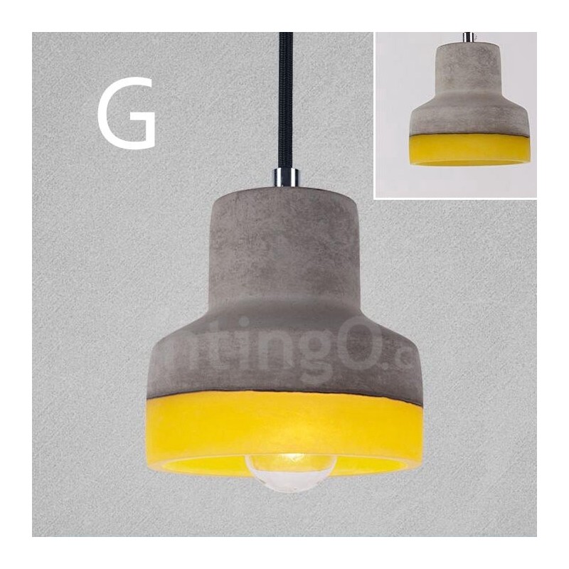 1 Light Vintage Concrte Pendant Light