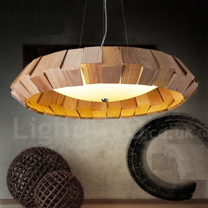 Modern Contemporary Wood Pendant Light