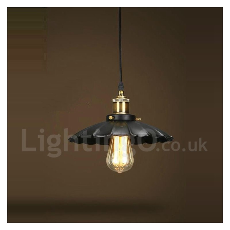 Black Metal Vintage Pendant Light