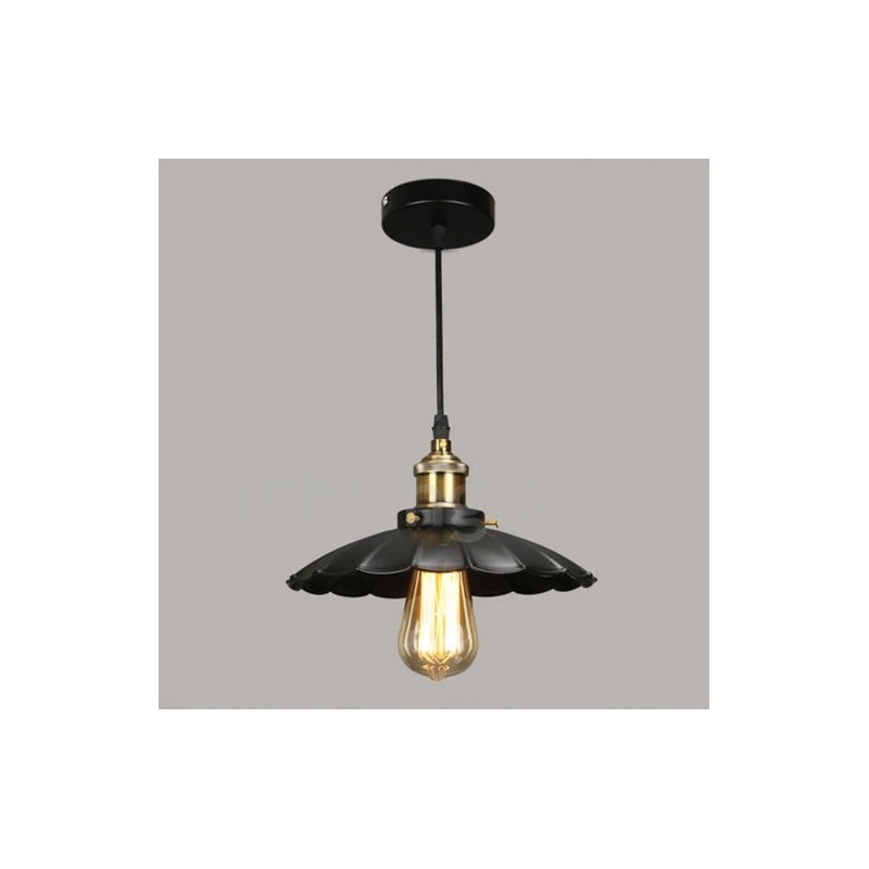 Black Metal Vintage Pendant Light