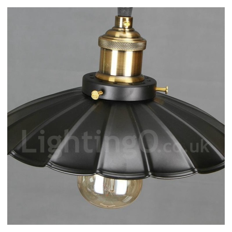 Black Metal Vintage Pendant Light
