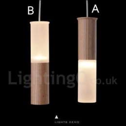 Modern Contemporary One Light Wooden Pendant Light
