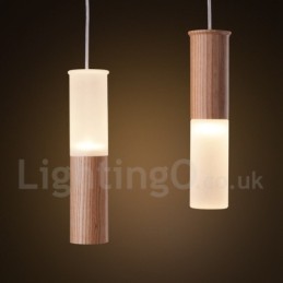 Modern Contemporary 7 Light Wooden Pendant Light