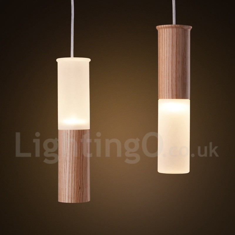 Modern Contemporary 7 Light Wooden Pendant Light
