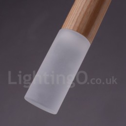 Modern Contemporary 7 Light Wooden Pendant Light