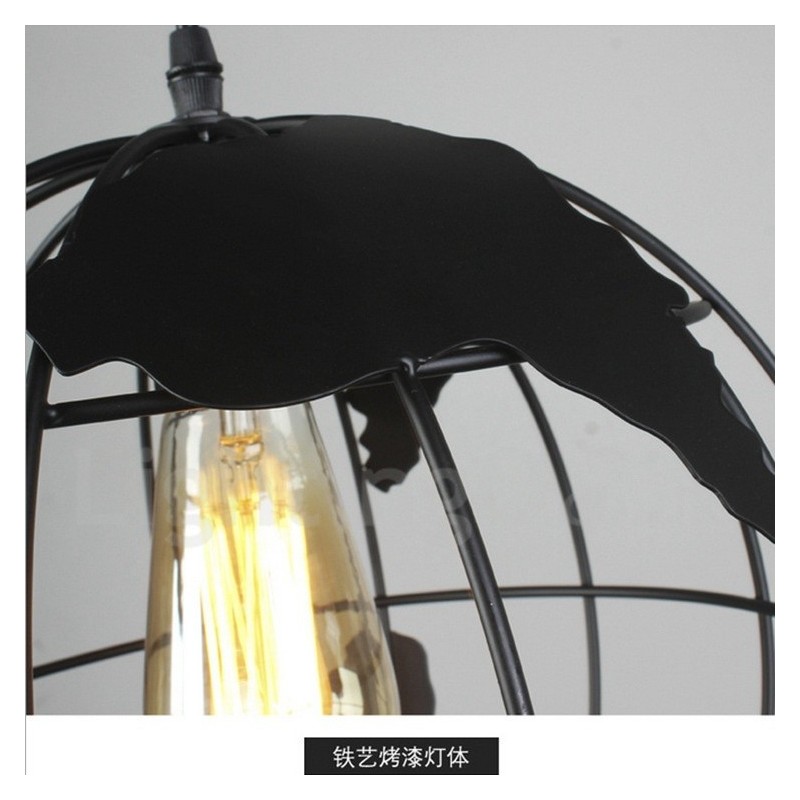 Country Vintage Globe Metal Pendant Light