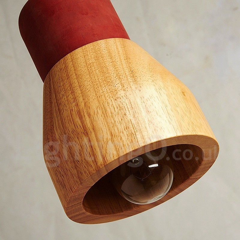 Vintage Wood Concrte Pendant Light