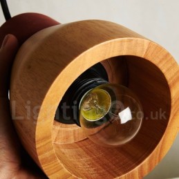 Vintage Wood Concrte Pendant Light