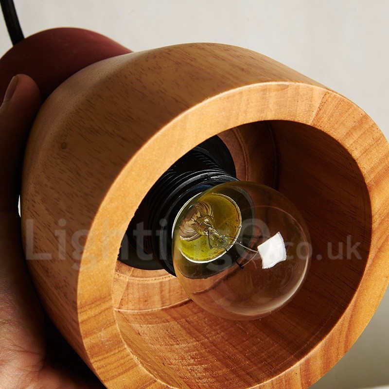 Vintage Wood Concrte Pendant Light